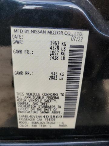 Photo 11 VIN: 1N4BL4DV3NN403869 - NISSAN ALTIMA SV 