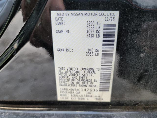 Photo 9 VIN: 1N4BL4DV4KC147636 - NISSAN ALTIMA SV 