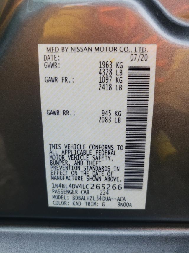 Photo 9 VIN: 1N4BL4DV4LC265266 - NISSAN ALTIMA SV 