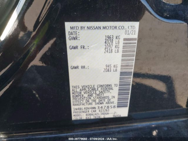 Photo 8 VIN: 1N4BL4DV4MN347858 - NISSAN ALTIMA 