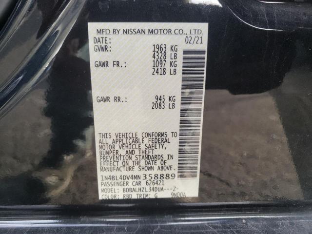 Photo 9 VIN: 1N4BL4DV4MN358889 - NISSAN ALTIMA SV 