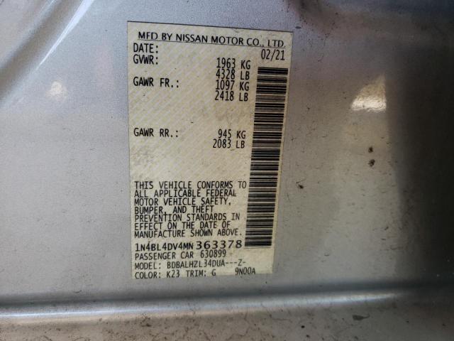 Photo 11 VIN: 1N4BL4DV4MN363378 - NISSAN ALTIMA 