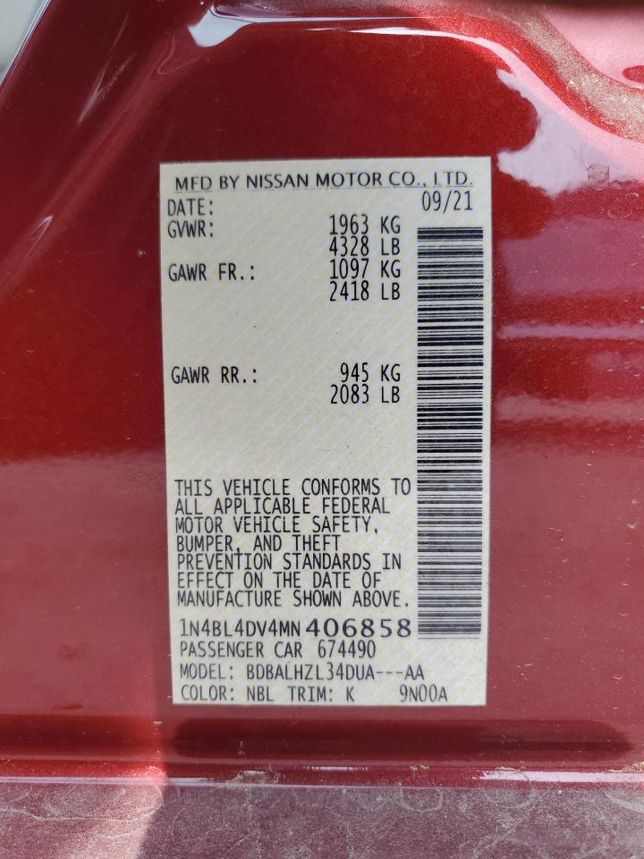 Photo 11 VIN: 1N4BL4DV4MN406858 - NISSAN ALTIMA 