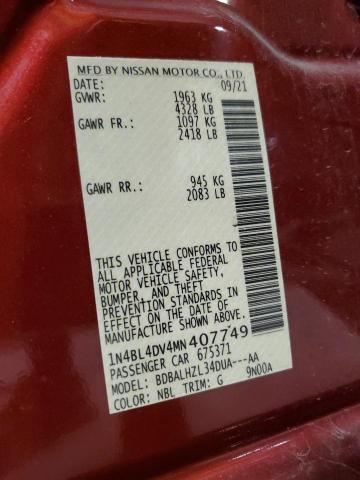 Photo 12 VIN: 1N4BL4DV4MN407749 - NISSAN ALTIMA 