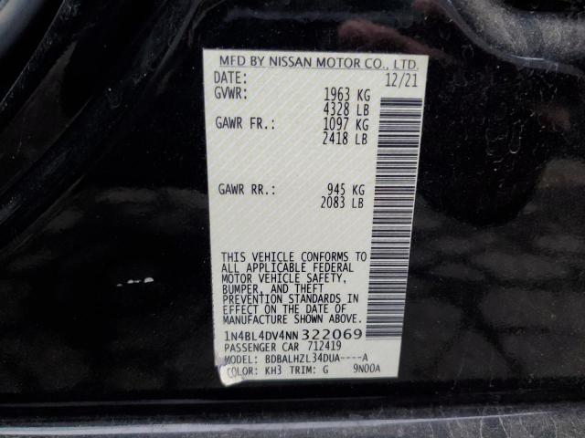 Photo 12 VIN: 1N4BL4DV4NN322069 - NISSAN ALTIMA SV 