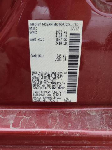 Photo 12 VIN: 1N4BL4DV4NN346551 - NISSAN ALTIMA SV 