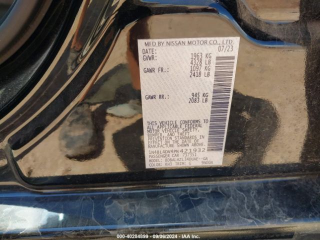 Photo 8 VIN: 1N4BL4DV4PN421932 - NISSAN ALTIMA 