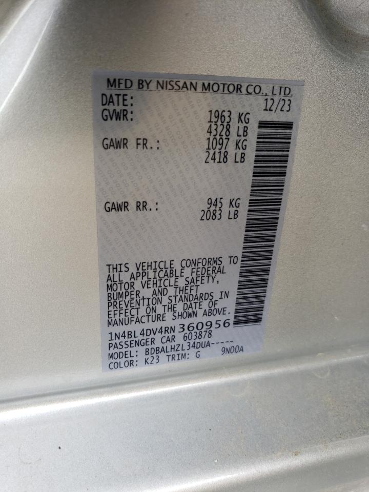 Photo 11 VIN: 1N4BL4DV4RN360956 - NISSAN ALTIMA 