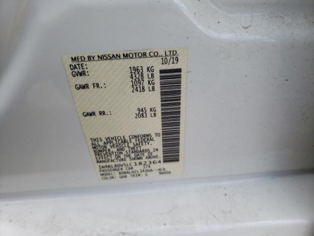 Photo 9 VIN: 1N4BL4DV5LC182364 - NISSAN ALTIMA SV 