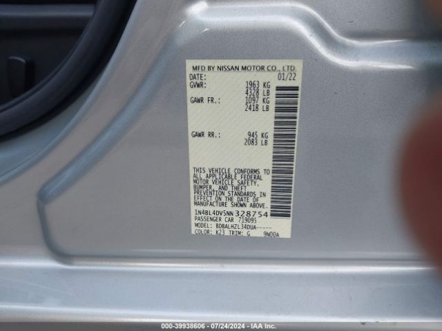 Photo 8 VIN: 1N4BL4DV5NN328754 - NISSAN ALTIMA 