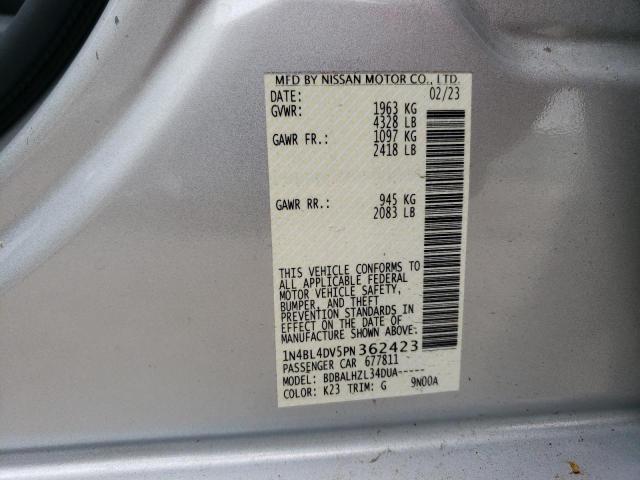 Photo 12 VIN: 1N4BL4DV5PN362423 - NISSAN ALTIMA 