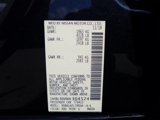 Photo 9 VIN: 1N4BL4DV6KN304524 - NISSAN ALTIMA 