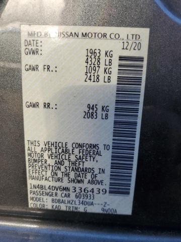 Photo 11 VIN: 1N4BL4DV6MN336439 - NISSAN ALTIMA SV 