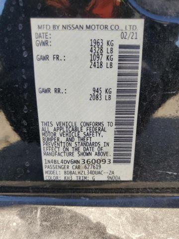 Photo 12 VIN: 1N4BL4DV6MN360093 - NISSAN ALTIMA 