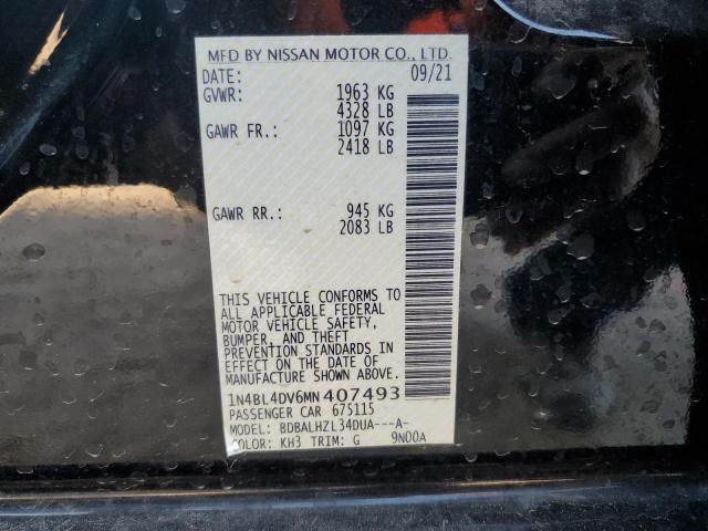 Photo 11 VIN: 1N4BL4DV6MN407493 - NISSAN ALTIMA SV 