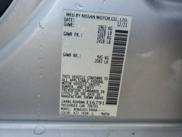 Photo 11 VIN: 1N4BL4DV6NN316791 - NISSAN ALTIMA SV 