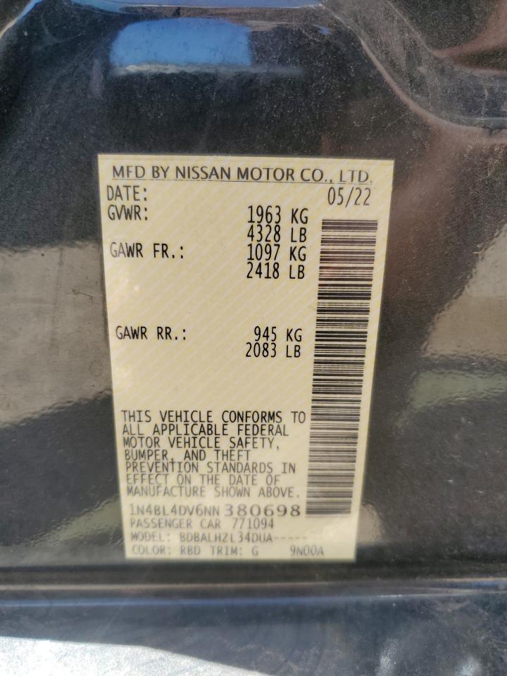 Photo 11 VIN: 1N4BL4DV6NN380698 - NISSAN ALTIMA 