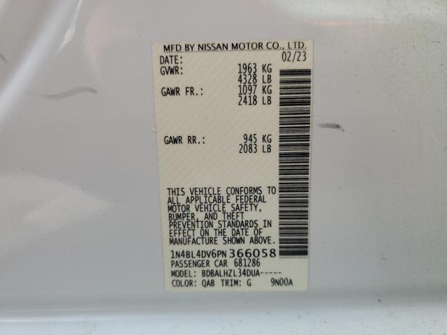 Photo 11 VIN: 1N4BL4DV6PN366058 - NISSAN ALTIMA SV 