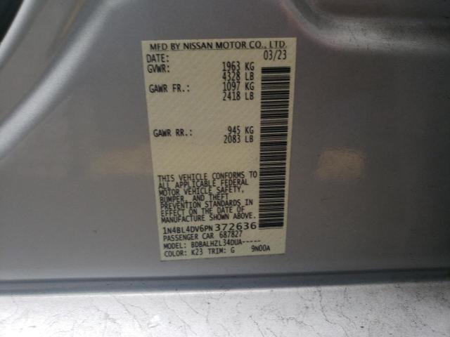 Photo 11 VIN: 1N4BL4DV6PN372636 - NISSAN ALTIMA SV 