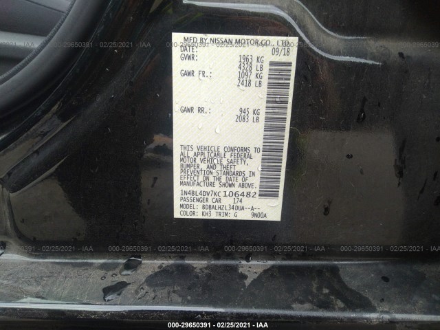 Photo 8 VIN: 1N4BL4DV7KC106482 - NISSAN ALTIMA 