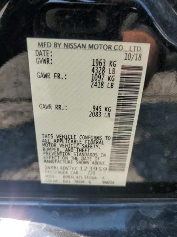 Photo 11 VIN: 1N4BL4DV7KC123959 - NISSAN ALTIMA 