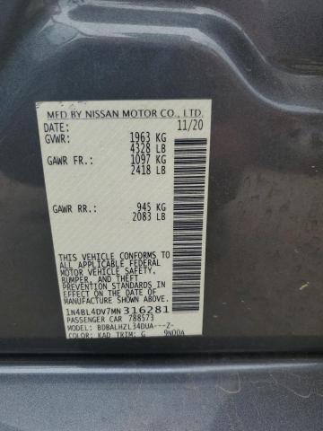 Photo 12 VIN: 1N4BL4DV7MN316281 - NISSAN ALTIMA 