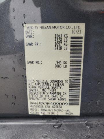 Photo 11 VIN: 1N4BL4DV7MN409009 - NISSAN ALTIMA SV 