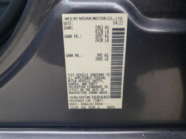 Photo 11 VIN: 1N4BL4DV7NN368480 - NISSAN ALTIMA 