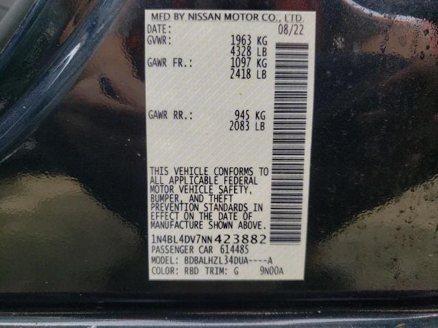 Photo 12 VIN: 1N4BL4DV7NN423882 - NISSAN ALTIMA SV 