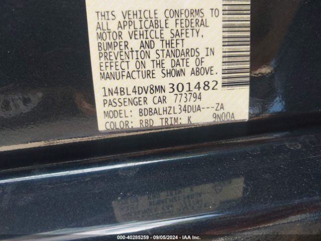 Photo 8 VIN: 1N4BL4DV8MN301482 - NISSAN ALTIMA 