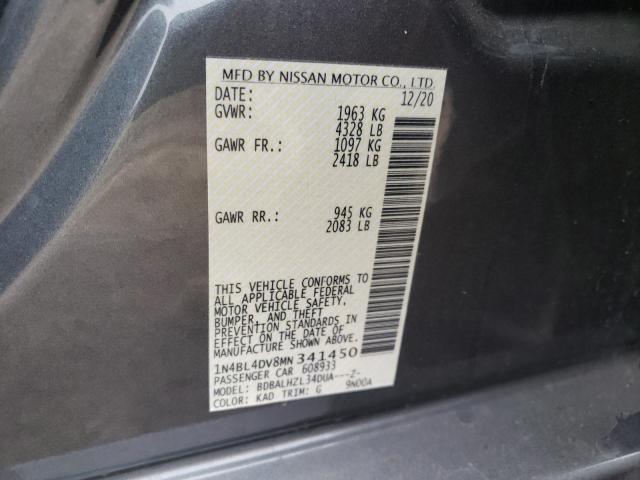 Photo 9 VIN: 1N4BL4DV8MN341450 - NISSAN ALTIMA SV 