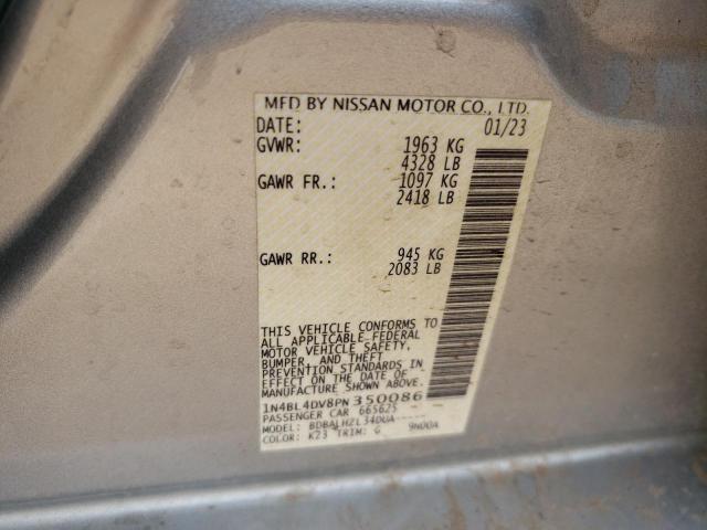 Photo 11 VIN: 1N4BL4DV8PN350086 - NISSAN ALTIMA 