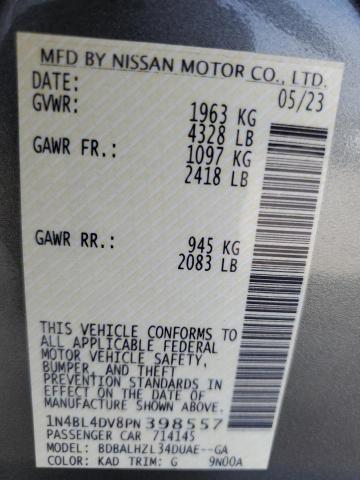 Photo 12 VIN: 1N4BL4DV8PN398557 - NISSAN ALTIMA 