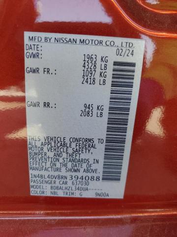 Photo 12 VIN: 1N4BL4DV8RN394088 - NISSAN ALTIMA SV 