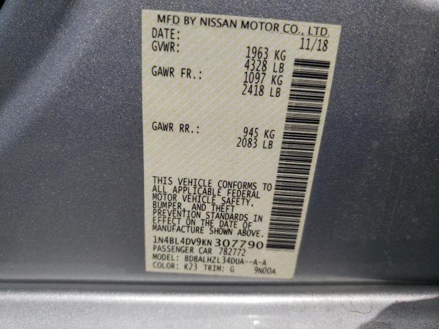 Photo 12 VIN: 1N4BL4DV9KN307790 - NISSAN ALTIMA SV 