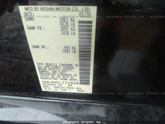 Photo 8 VIN: 1N4BL4DV9LC222848 - NISSAN ALTIMA 