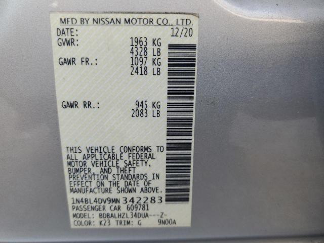 Photo 11 VIN: 1N4BL4DV9MN342283 - NISSAN ALTIMA SV 