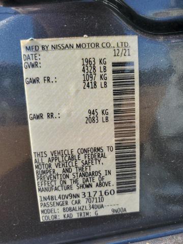 Photo 11 VIN: 1N4BL4DV9NN317160 - NISSAN ALTIMA 