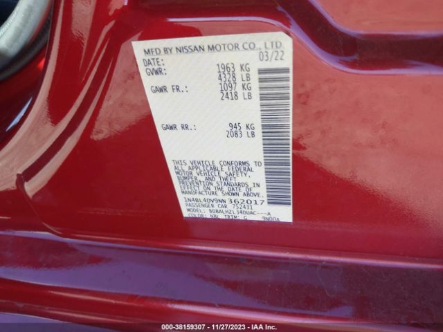 Photo 8 VIN: 1N4BL4DV9NN362017 - NISSAN ALTIMA 