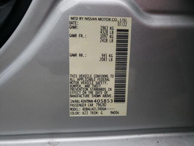 Photo 11 VIN: 1N4BL4DV9NN405853 - NISSAN ALTIMA SV 