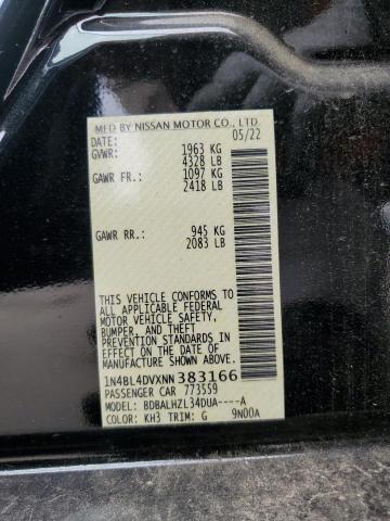 Photo 11 VIN: 1N4BL4DVXNN383166 - NISSAN ALTIMA SV 