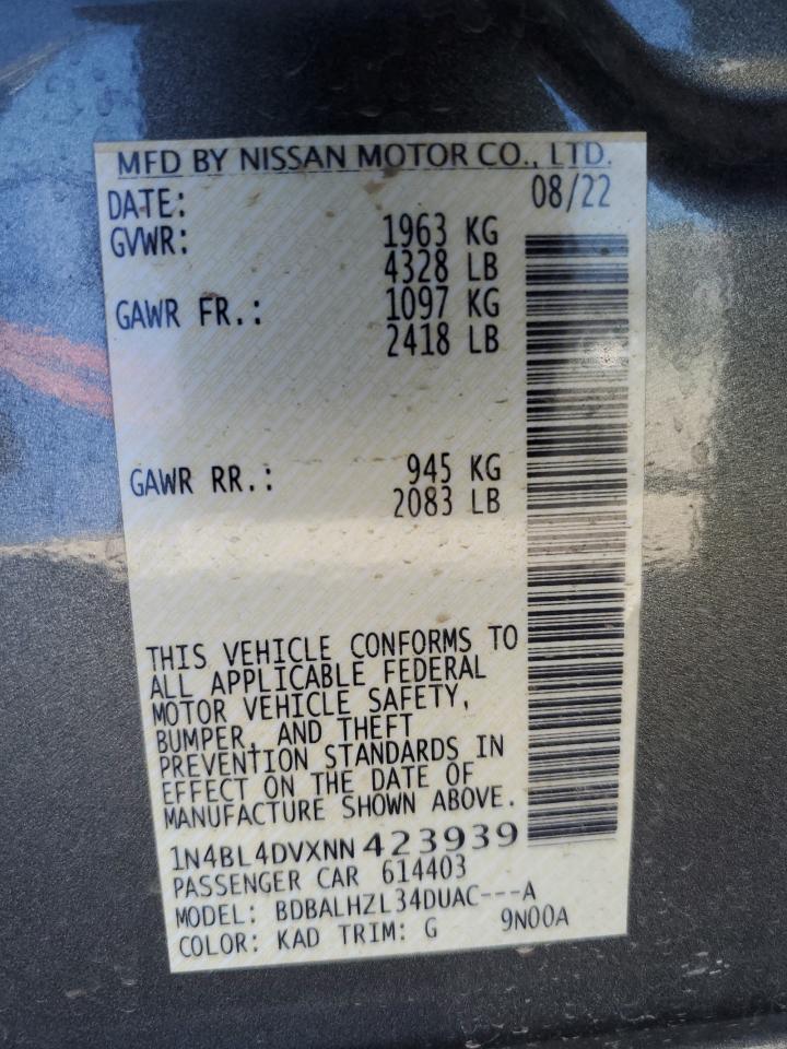 Photo 13 VIN: 1N4BL4DVXNN423939 - NISSAN ALTIMA 