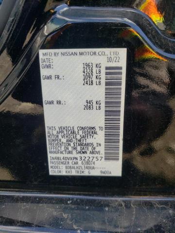 Photo 11 VIN: 1N4BL4DVXPN322757 - NISSAN ALTIMA 