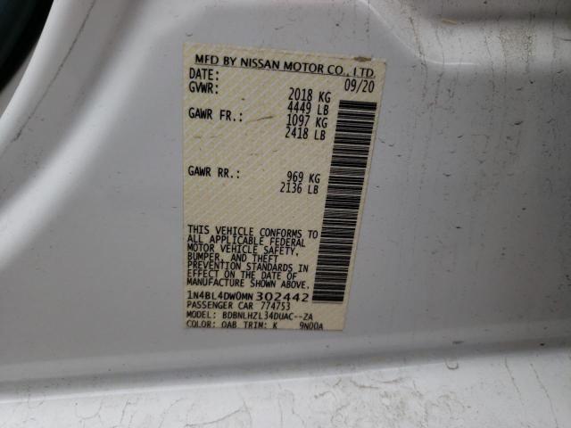 Photo 11 VIN: 1N4BL4DW0MN302442 - NISSAN ALTIMA SV 