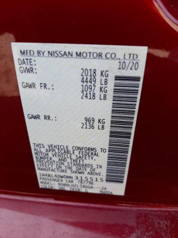 Photo 9 VIN: 1N4BL4DW0MN315515 - NISSAN ALTIMA SV 