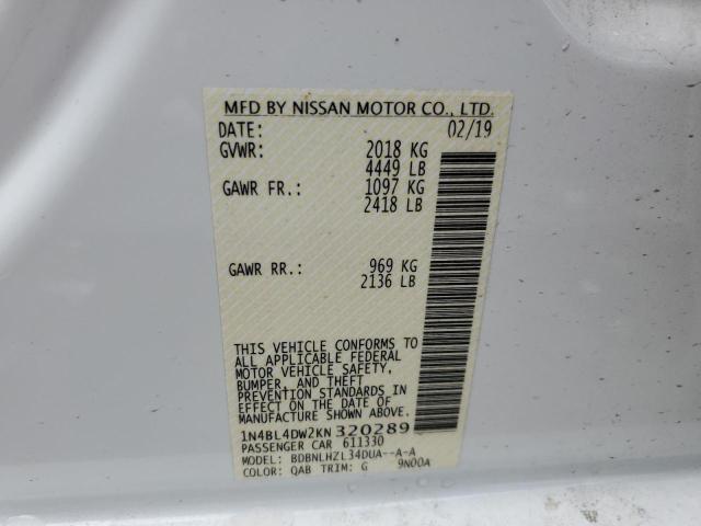 Photo 11 VIN: 1N4BL4DW2KN320289 - NISSAN ALTIMA SV 