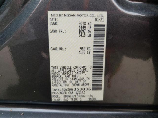 Photo 11 VIN: 1N4BL4DW2MN353036 - NISSAN ALTIMA SV 