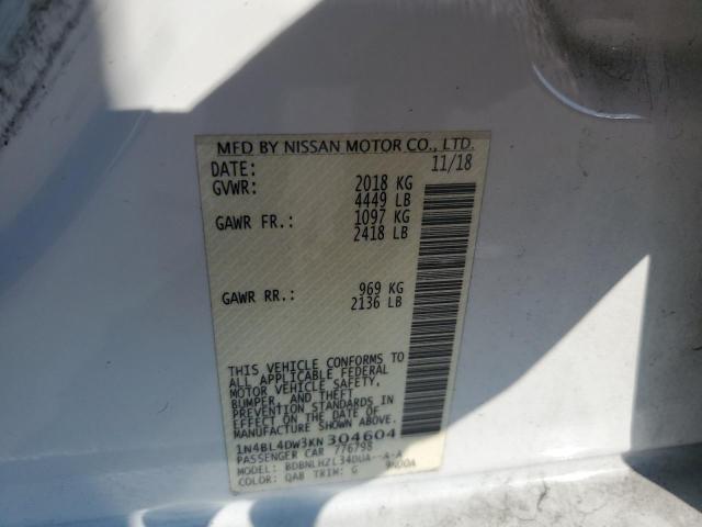 Photo 11 VIN: 1N4BL4DW3KN304604 - NISSAN ALTIMA SV 