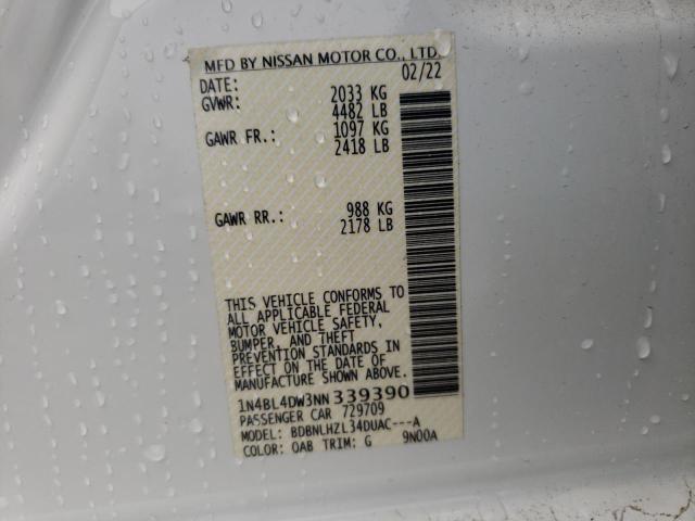 Photo 11 VIN: 1N4BL4DW3NN339390 - NISSAN ALTIMA SV 