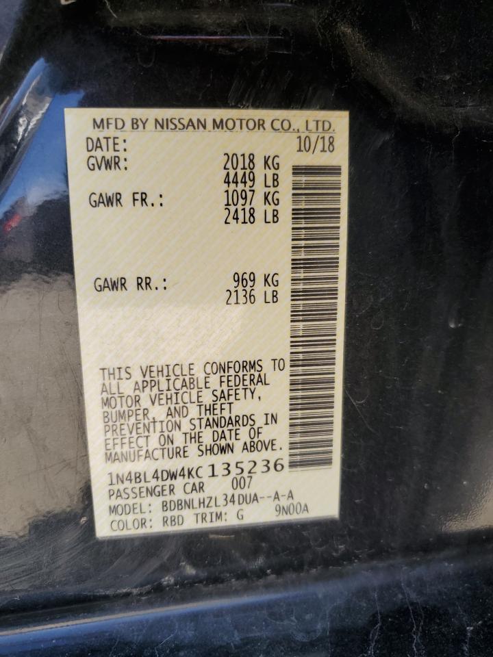 Photo 11 VIN: 1N4BL4DW4KC135236 - NISSAN ALTIMA 